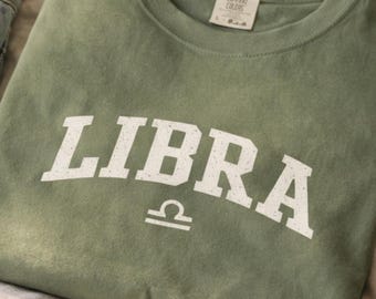 Vintage Libra T-Shirt, Comfort Colors Astrology Tee