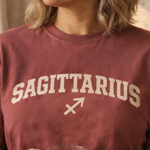 Sagittarius Vintage Varsity T-Shirt, Zodiac Astrology Comfort Colors Tee