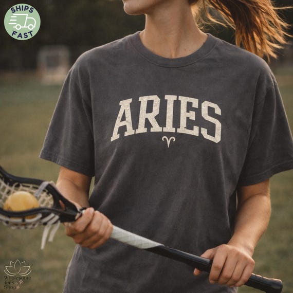 Vintage Aries T-Shirt | Comfort Colors Zodiac Tee