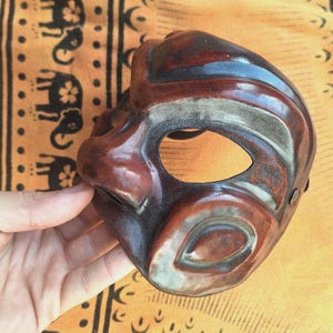 Harlequin leather mask from the Italian Commedia dell'Arte