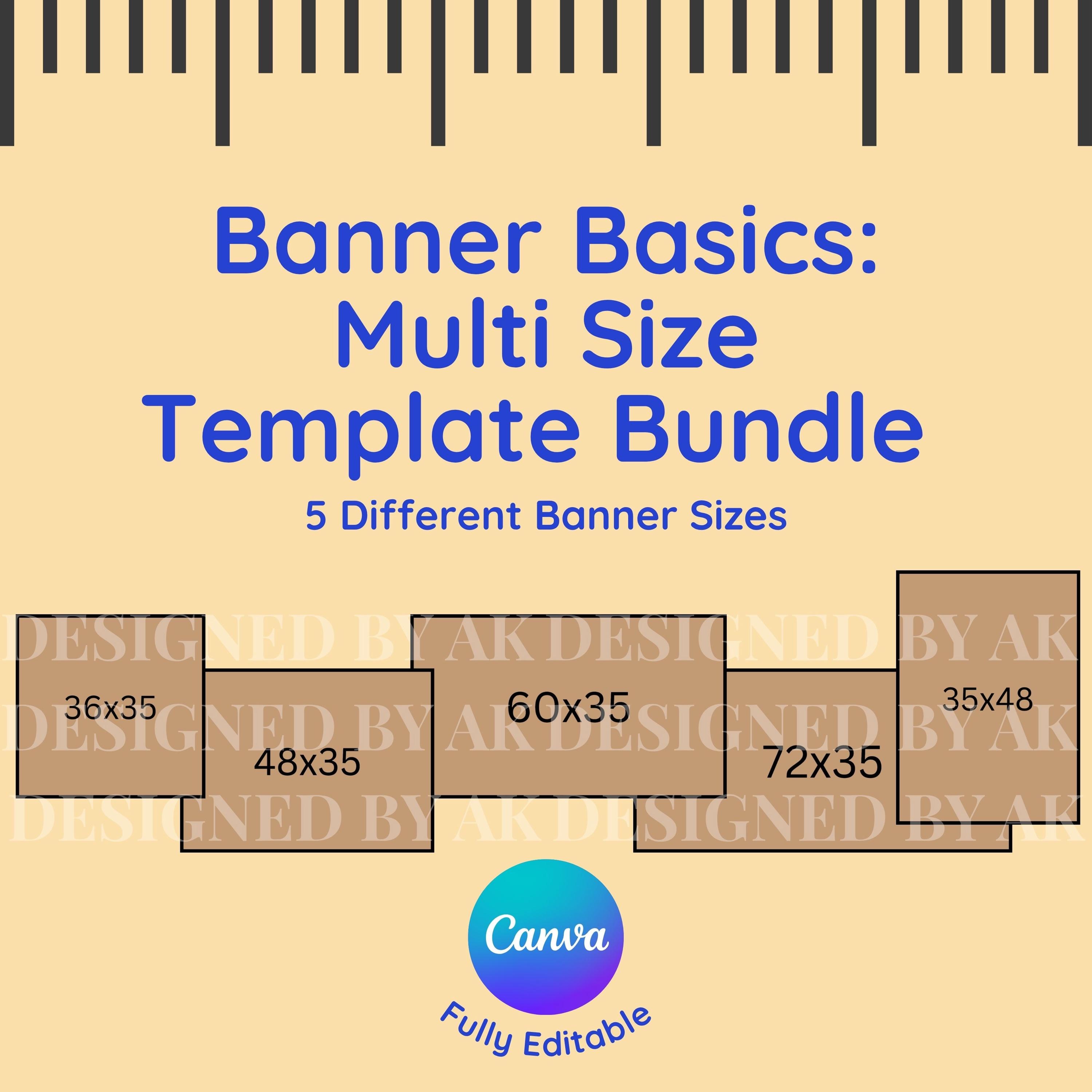 Banner Basics: Multi Size Digital Template Bundle - Etsy