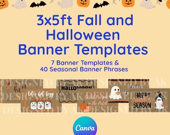 Fall and Halloween Banner Templates Pack