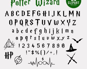 Potter Font SVG, Wizard Font Svg, Magic Wizard Svg, Halloween Font Svg, Wizardy Font, Potter Alphabet Svg, TTF Font, Cricut Instant Download