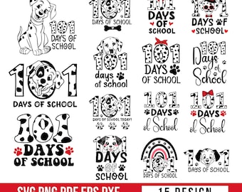 Paquete SVG de 101 días de escuela, SVG de 101 días de escuela para niños, SVG de regreso a la escuela para niños, diseños de camisetas de 101 días de escuela Svg