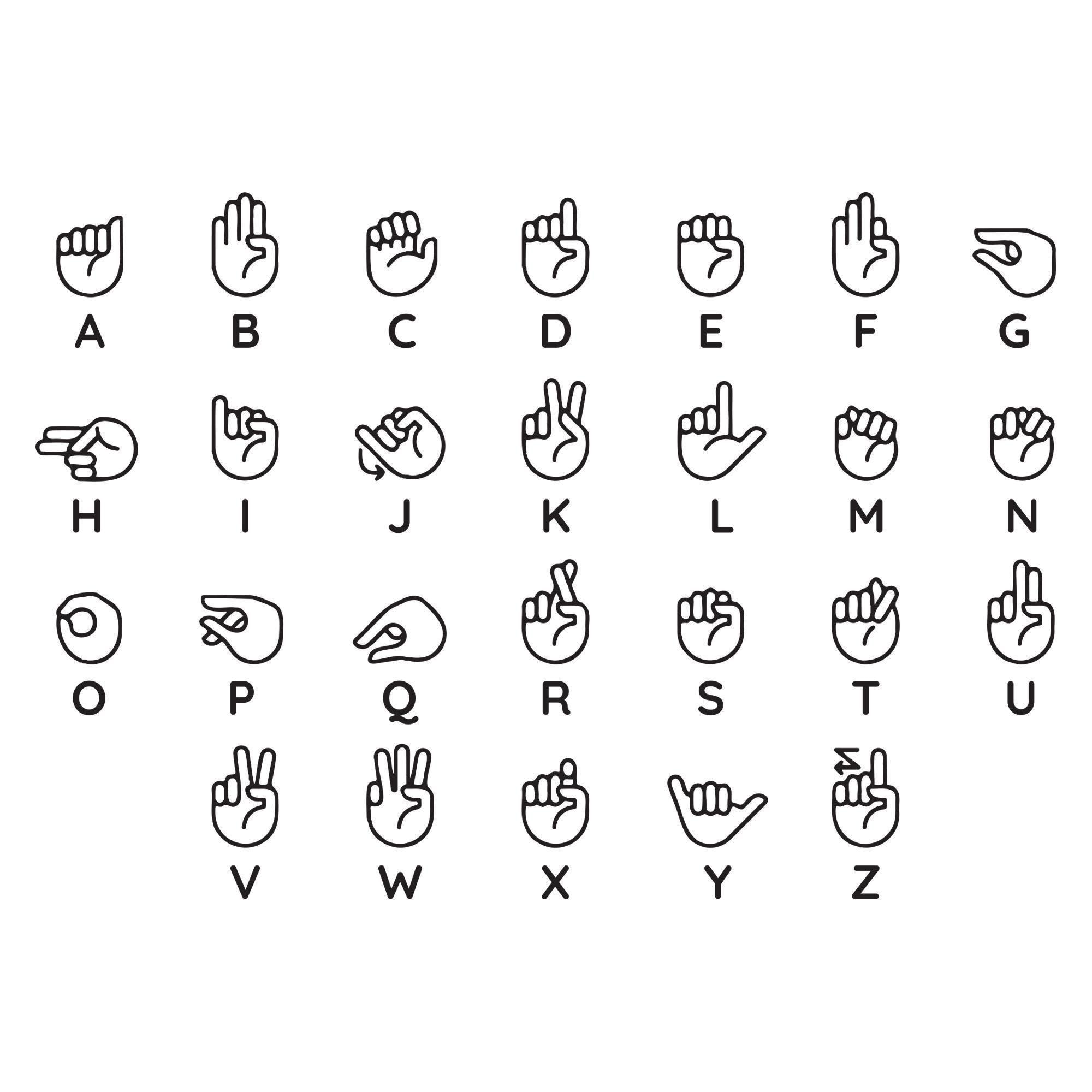 Asl Circui American Sign Language (ASL) Complete Alphabet and Numbers 0-10 Bundle ...
