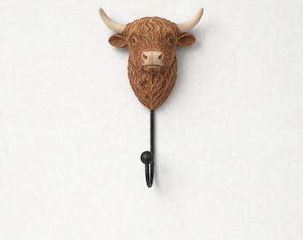 Cow Wall Hook Coat Hat Towel Hangings Heavy Duty Key Holder Hook