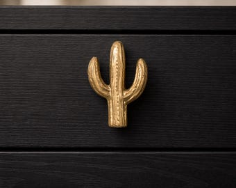 Antique Gold Cactus Metal Knob Door Drawer Pull Kitchen Cabinet Dresser Handle