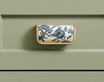 Blue Birds Metal Pull Knob Door Drawer Pull Kitchen Cabinet Dresser Handle