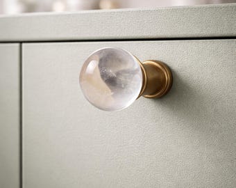 Ball Glass Knob Door Drawer Pull Kitchen Cabinet Dresser Handle