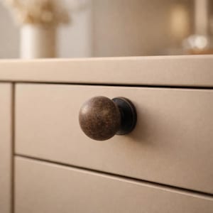 Antique Bronze Ball Metal Knob Door Drawer Pull Kitchen Cabinet Dresser Handle