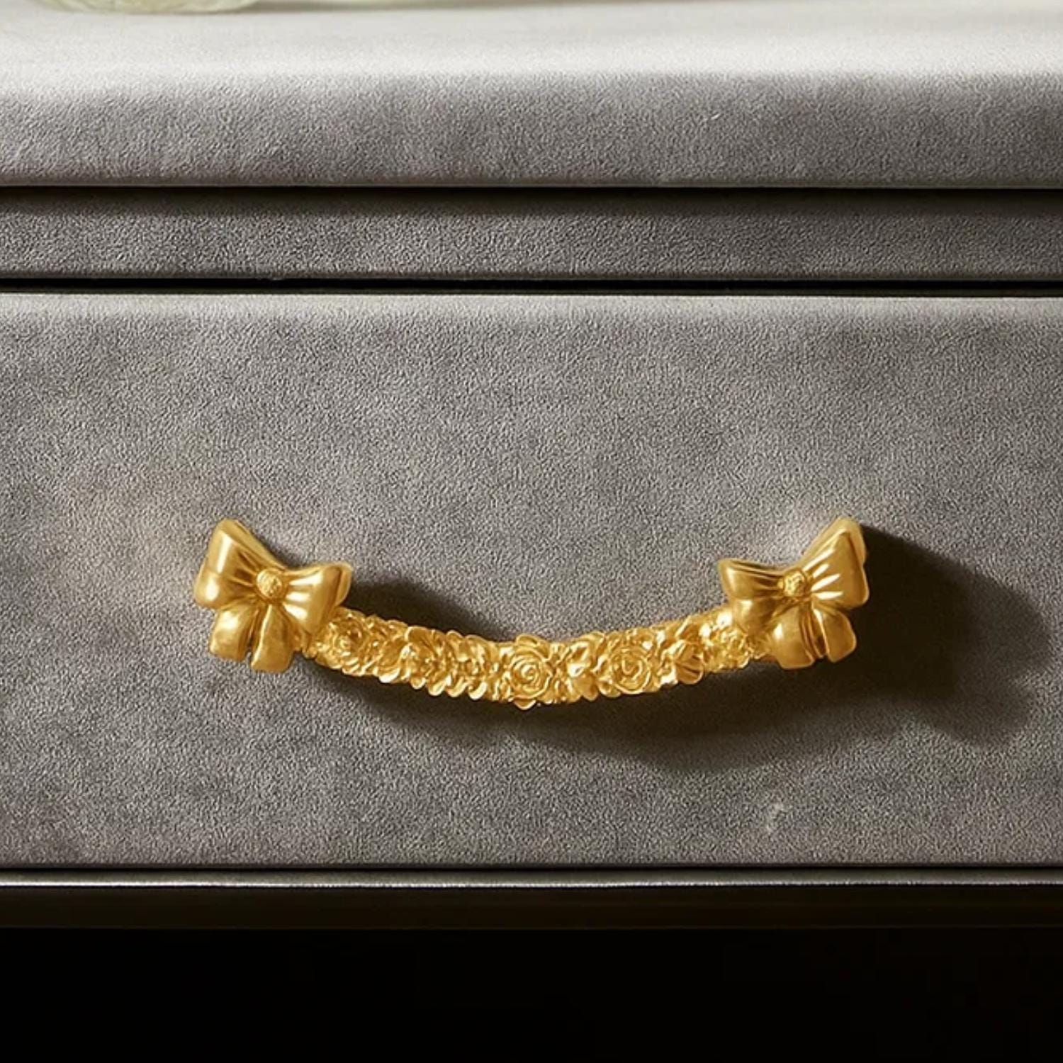 Gold Bow Drawer Pull - Etsy