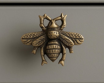 Metal Bee Knob Door Drawer Pull Kitchen Cabinet Dresser Handle