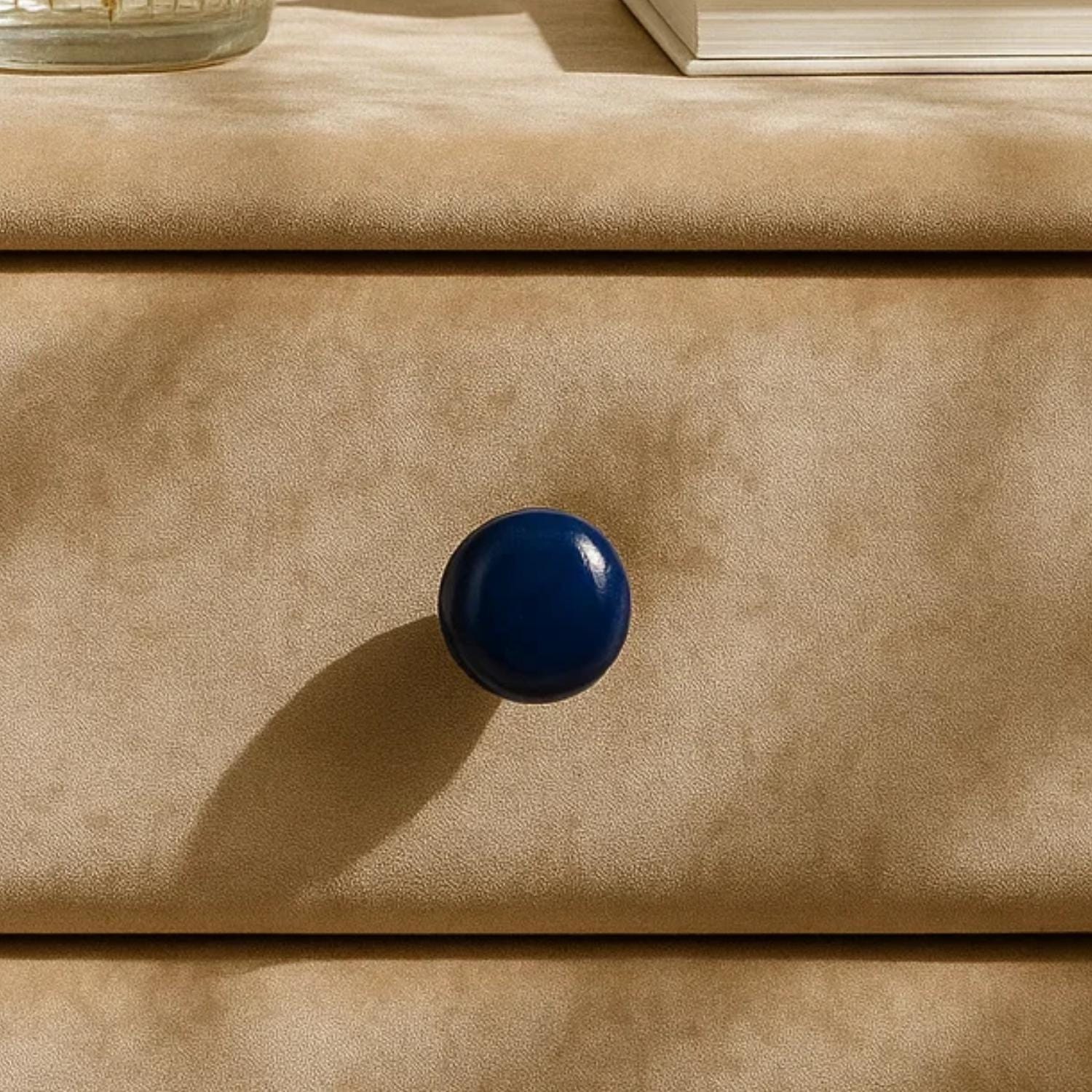 blue dresser handles Marigold Blue and Brass Handle