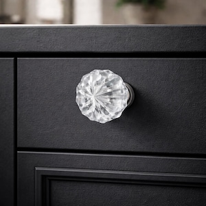 Daisy Flair Glass Knob Door Drawer Pull Kitchen Cabinet Dresser Handle
