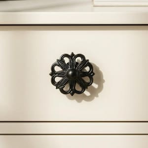 Distressed Open Cut Metal Knob Door Drawer Pull Kitchen Cabinet Dresser Handle