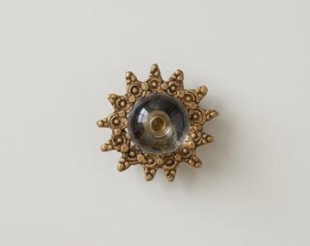 Sunburst Globe Glass Knob Door Drawer Pull Kitchen Cabinet Dresser Handle