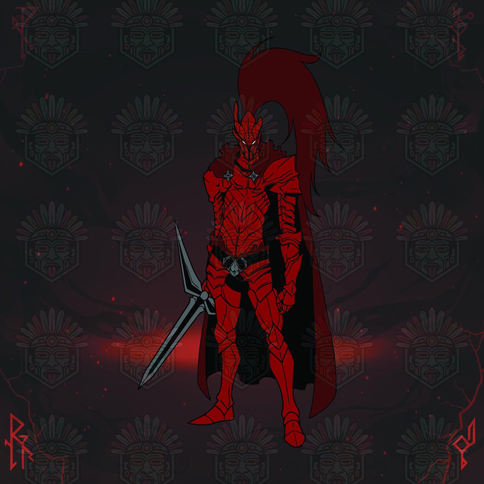 Solo Leveling Red Knight (igris) | Digital Download Svg, Ai, Eps, Png ...