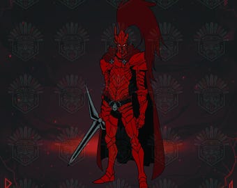 Samotny leveling Red Knight (Igris) | Pobierz cyfrowo svg, ai, eps, png, pdf
