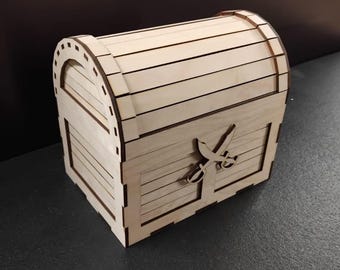 Pirate Treasure Chest Laser Cut Files | SVG Digital Download
