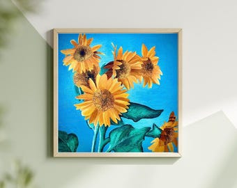 【空シド】花　フひまわり　 絵画　BAEZ3 楽天市場】【限定クーポン配布中】 ひまわり 向日葵 の絵 絵画 70cm
