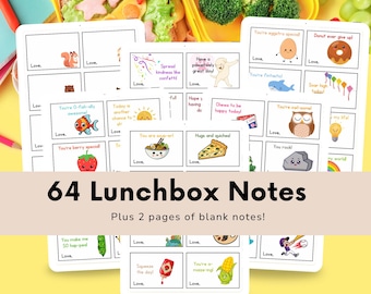 Kids Lunchbox Notes Fun Printable Lunch Notes Encouragement Cards for Back to School Note From Parent Digital Download