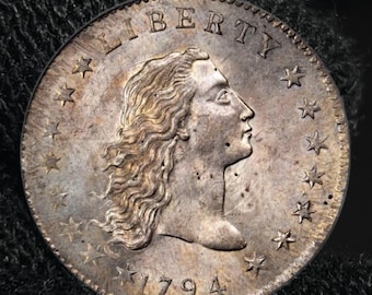 希少な1794年製リバティ・フローイングヘア・シルバーカラーUSAクール