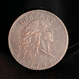 1793 Flowing Hair Chain Cent “AMERI” Rare US Copper Coin