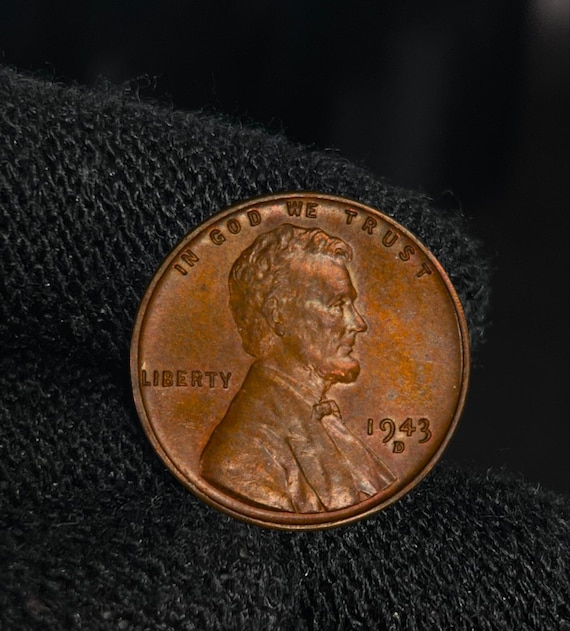 1943年Dミント リンカーン・ウィートセント 希少なキーデート銅貨 