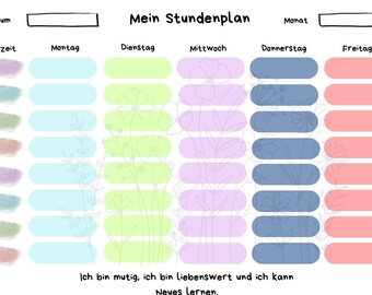 Färgglatt DIN A3-schema