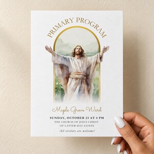 2026 LDS Primary Program Invitation Template, Jesus Christ Church Invite, Editable Canva Primary Presentation, Ward Program