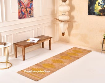 Hemp Jute Runner Rug, Stair Jute Runner, Kitchen Jute Runner Hallway Runner Rug Jute Runner Hand Loomed Natural Jute Hemp Runner Custom Size