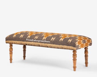 Sitting Bench, Handmade Furniture, Piano Bench, Hallway Bench, Ottoman Bench, Bedroom Bench, Custom Size Rug