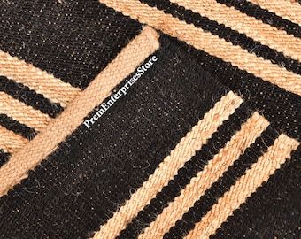 Hallway Vintage Living Room Outdoor Decor Custom size Area Rug Hemp Jute Runner Handwoven Pink Natural Jute Runner, Hand Loomed Custom Size