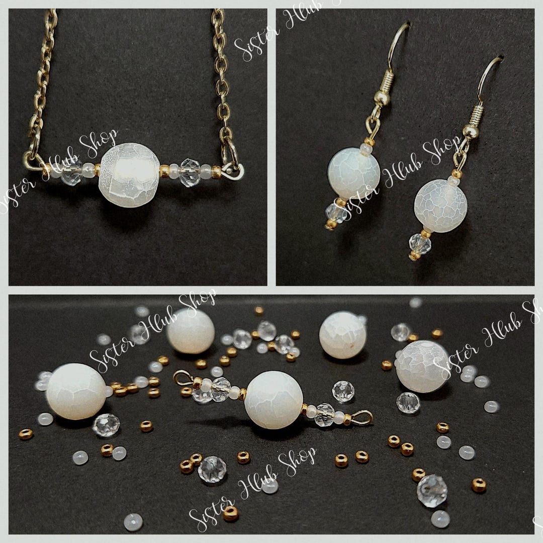 Miriam Haskell Vintage Faux Pearl Necklace & Clip On Earring Set
