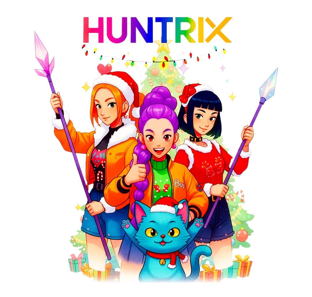 Buy Huntrix Christmas Clipart PNG: Kpop Demon Hunters Clipart, Saja ...