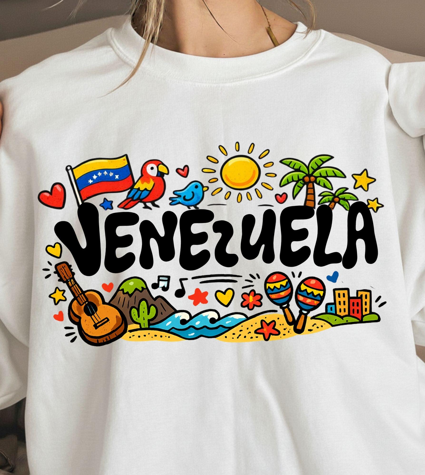 Camiseta Con La Bandera De Venezuela, Blanco, S