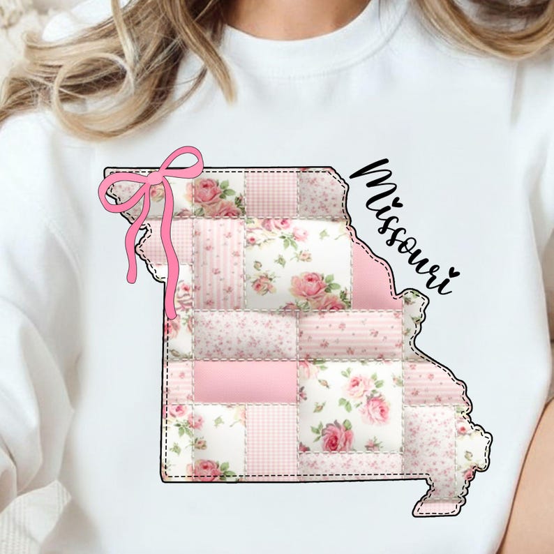 State Patchwork Floral Coquette States Patchwork Png Bundle, Patchwork Floral States ...