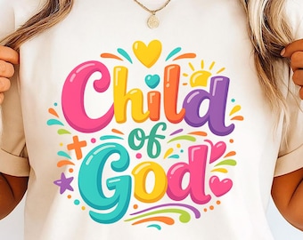 Hijo de Dios PNG, Versículo bíblico cristiano para niños PNG, Diseño de sublimación de fe cristiana, Png religioso, Png inspirador (Descarga digital)