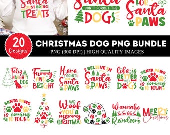 Christmas Dog Png Bundle, Dog Quotes Png Bundle, Dog Bandana Png, Funny Dog Png Bundle, Merry Christmas Png (Sublimation design)