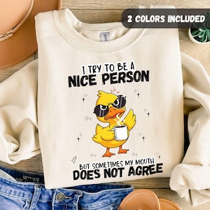 Grumpy Duck Png, Funny Duck Png, Sarcastic Quotes Png, Sassy Duck Clipart, Funny Tshirt Png (Digital Download)