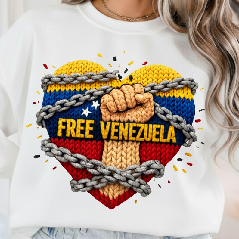 Free Venezuelan Heart PNG, Faux Yarn Venezuela Flag Heart Png, Patriotic Fist Venezuela Flag Png Free Venezuela Heart Png (Digital Download) image 3