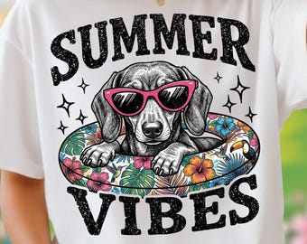 Dachshund Summer PNG, Trending Dachshund Png, Trendy Summer Png, Girls Trip Png, Beach Vibes Png (Digital Download)