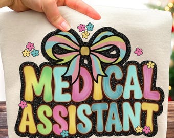 Asistente médica estilo preppy PNG, Asistente médica con lazo coqueto estilo neón PNG, Atención médica PNG, Camisa de asistente médica PNG, Medicina PNG