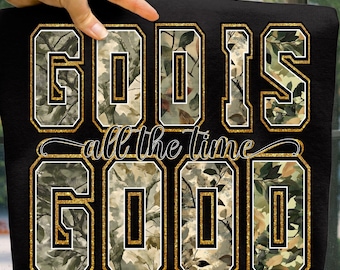 Bóg jest dobry Camo Png, Bóg jest dobry cały czas Png, Chrześcijanin Png, Cytat o wierze Jezusa Png, Szary Camo Png (Pobieranie cyfrowe)