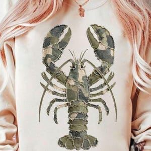 Camo Patchwork Crawfish Png, Funny Country Food Quote, Louisiana png, Camouflage Crawfish Png, Funny Southern png (Digital Download)