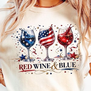 Red wine & blue PNG, 4th Of July wine png, 4th of july png, America png, Independence Day png (Digital Download)