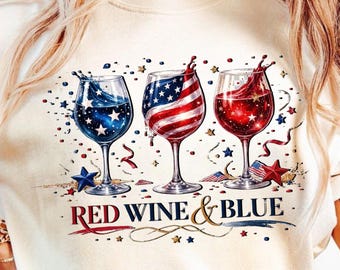 Red wine & blue PNG, 4th Of July wine png, 4th of july png, America png, Independence Day png (Digital Download)