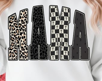 Retro Leopard Mama Christian Png, Christian Mama Png, Mama Shirt Sublimation Design, Jesus Png, Bible verse Png (Digital Download)