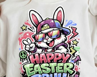 Feliz Páscoa, mano! PNG, Páscoa infantil PNG, Design de sublimação de Páscoa para meninos, Páscoa para bebês PNG, Coelho da Páscoa estiloso PNG (Download digital)