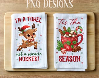 Kitchen Towel Sublimation, Christmas Kitchen Towel, tea towel sublimation designs, retro kitchen towel sublimation designs